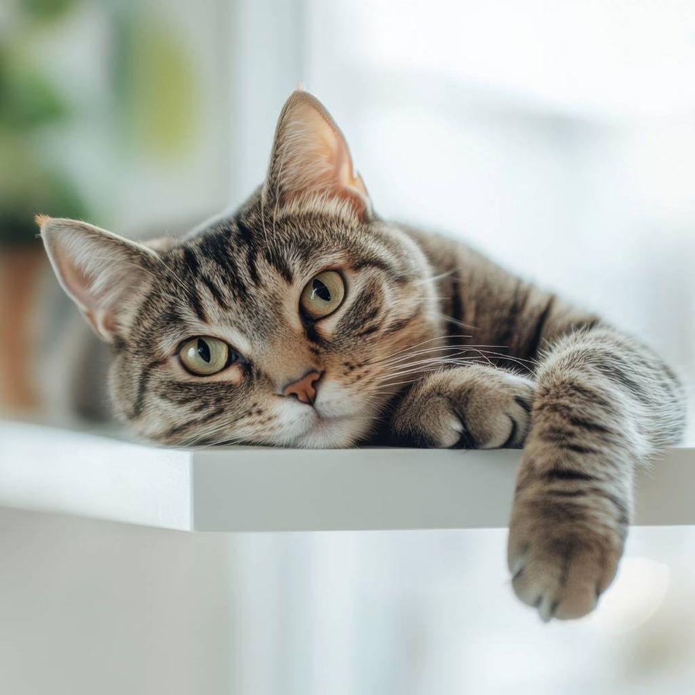 Cat perched on a stand in sunny home - CleanSmart Canada