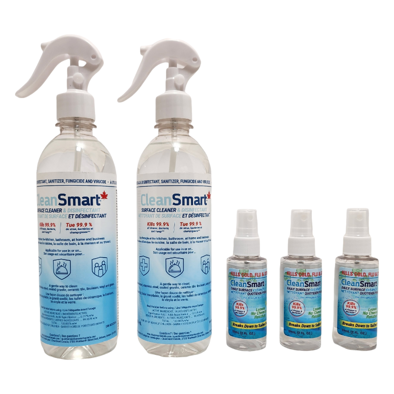 CleanSmartSurfaceCleaner&Disinfectant,ComboPack,(2x500ml,3x60ml)