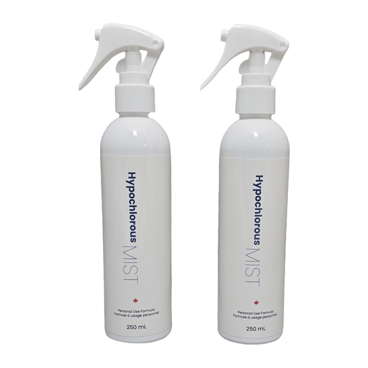 Hypochlorous Mist | 2 x 250ml | Fine, Even-Mist Spray - CleanSmart Canada