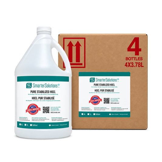 Pure Stabilized HOCL 4x4L Case | Bulk Hypochlorous Acid - CleanSmart Canada