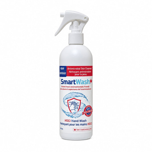 SmartWash Antimicrobial Hand Wash | 500ml Spray Bottle | Powered by Hypochlorous Acid - CleanSmart Canada