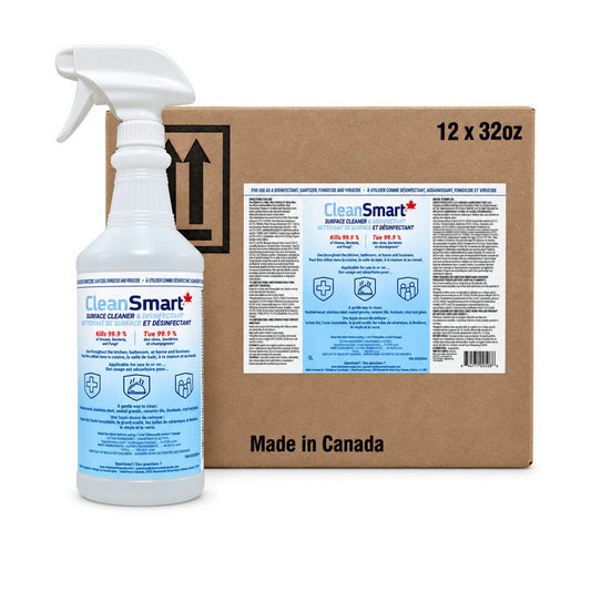 Surface Cleaner & Disinfectant | 12 x 1L Case | Powered by Hypochlorous Acid - CleanSmart Canada