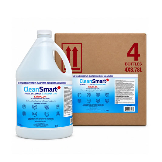 Surface Cleaner & Disinfectant | 4 x 3.78L Case | Powered by Hypochlorous Acid - CleanSmart Canada